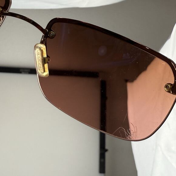 Coach Sunglasses mod. Bleecker S322 Burgundy Rimless Vintage SCRATCHED main image 6